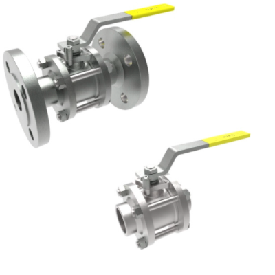 PN 16/40 ball valves 3 Piece, DN-65-2-1-2-inch-AISI-304-Flanged