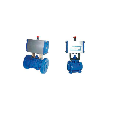Double Effective Pneumatic ACTUATOR ball valveS, DN-15-1-2-inch moulded -Flanged