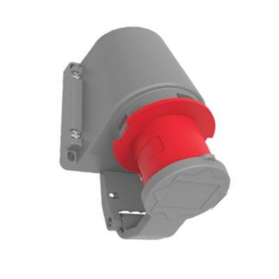 4-16A 90 degrees inclined wall plug (with spring lid)