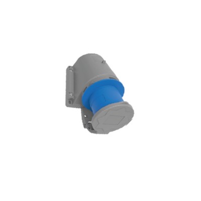 4-32A 90 degrees inclined wall plug (with spring lid)