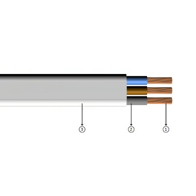 4x1.5, PVC isoles, flat flexible, copper conductor cables, H07VVH6-F