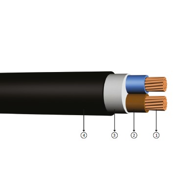 2x1,5, 0.6/1 kV PVC insulated, multi-core, copper conducter cables, YVV-U, YVV-R, CU/PVC/PVC, NYY