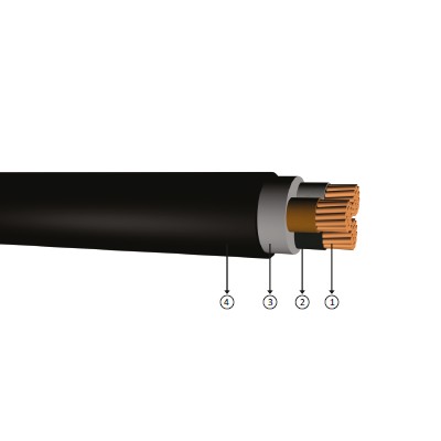 3x1,5, 0.6/1 kV PVC izoleli, çok damarlı, bakır iletkenli kablolar, YVV-U, YVV-R, CU/PVC/PVC,NYY