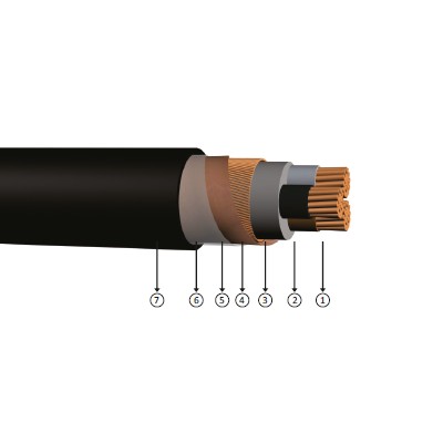 2x1,5/9, 0.6/1 kV PVC insulated, concentric conductor, multi-core, copper conducter cables, YVCV-U, YVCV-R, CU/PVC/SC/PVC/, NYCY