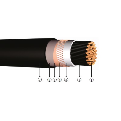 7x1,5/9, 0.6/1 kV PVC insulated, concentric conductor, copper conductor, control cables, YVCV-U, YVCV-R, CU/PVC/SC/PVC, NYCY