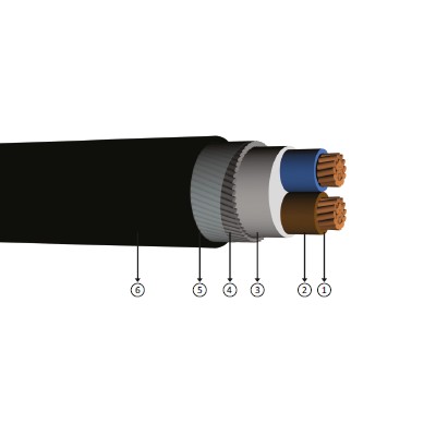 2x1,5, 0.6/1 kV PVC izoleli, yuvarlak çelik tel zırhlı, çok damarlı, bakır iletkenli kablolar, YVZ2V-U, YVZ2V-R, CU/PVC/SWA/PVC,NYRY