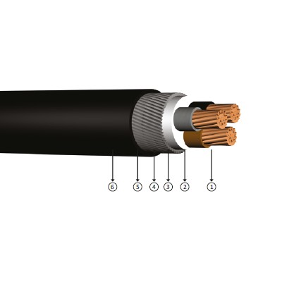 3x1,5, 0.6/1 kV PVC izoleli, yuvarlak çelik tel zırhlı, çok damarlı, bakır iletkenli kablolar, YVZ2V-U, YVZ2V-R, CU/PVC/SWA/PVC, NYRY
