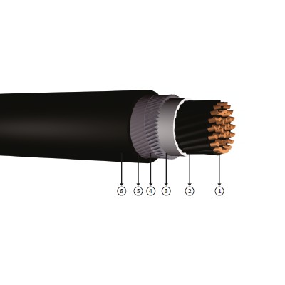 5x1,5, 0.6/1 kV PVC izoleli, yuvarlak çelik tel zırhlı, bakır iletkenli, kumanda kabloları, YVZ2V-U, YVZ2V-R, CU/PVC/SWA/PVC, NYRY