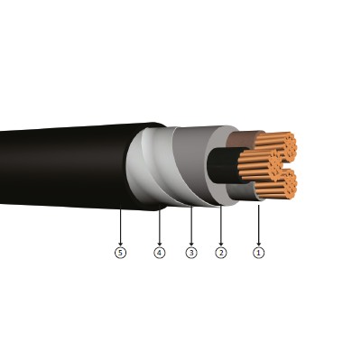 3x1,5, 0.6/1 kV PVC insulated, double layer of steel band armoured, multi-core, copper conducter cables, YVZ4V-U, YVZ4V-R, CU/PVC/DSTA/PVC, NYBY