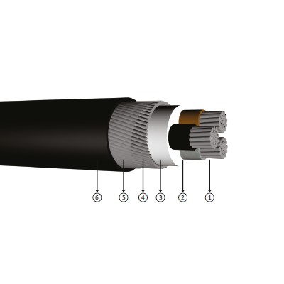 3x25, 0.6/1 kV PVC insulated, flat steel wire armoured, multi-core, aluminum conducter cables, Yavz3V-R, Nayfgy