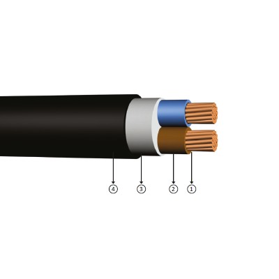 2x1,5, 0.6/1 kV XLPE izoleli, çok damarlı, bakır iletkenli kablolar, YXV-U, YXV-R, CU/XLPE/PVC, N2XY