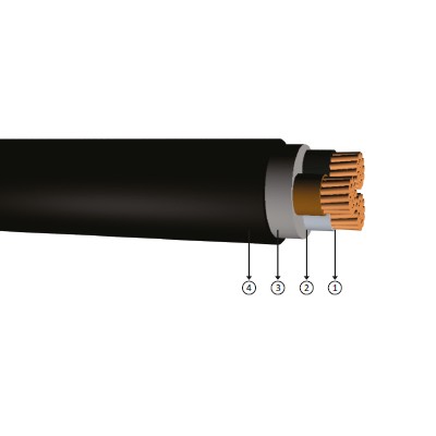 3x4, 0.6/1 kV XLPE izoleli, çok damarlı, bakır iletkenli kablolar, YXV-U, YXV-R, CU/XLPE/PVC, N2XY