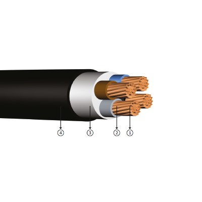 4x1,5, 0.6/1 kV XLPE insulated, multi-core, copper conductor cables, YXV-U, YXV-R, CU/XLPE/PVC, N2xy