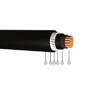 1x25, 0.6/1 kV halogen-free, non-flame, XLPE insulated, round steel wire armoured, single-core, copper conducter cables, YXY2Z1-R, CU/XLPE/LSZH/AWA/LSZH, N2xr (A) H