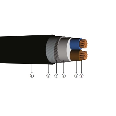 2x35, 0.6/1 kV halogen-free, non-flame, XLPE insulated, round steel wire armoured, multi-core, copper conducter cables, yxz2z1-u, yxz2z1-r, n2xrh, cu/xlpe/swa/lszh