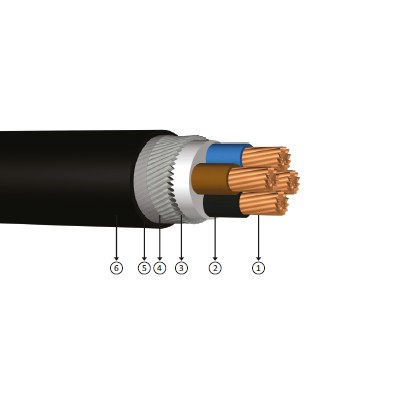4x16, 0.6/1 kV XLPE insulated, round steel wire armoured, multi-core, copper conducter cables, yxz1z2z1-r, cu/xlpe/lszh/swa/lszh, n2xhrh