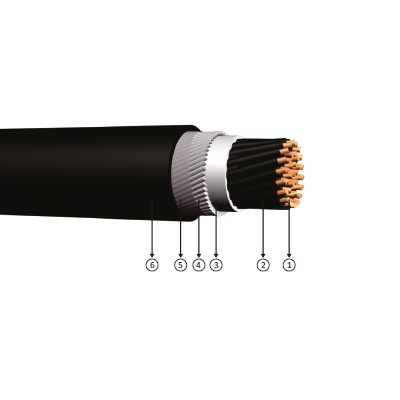 7x1,5, 0.6/1 kV XLPE insulated, round steel wire armoured, copper conductor control cables, yxz1z2z1-r, CU/XLPE/LSZH/SWA/LSZH AUX, N2xhrh