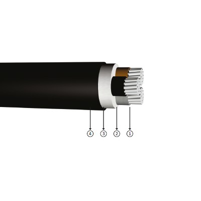 3x25, 0.6/1 kV halogen -free, non -flame retardant, XLPE insulated, single -core, aluminum conducter cables, yaxz1, na2xh
