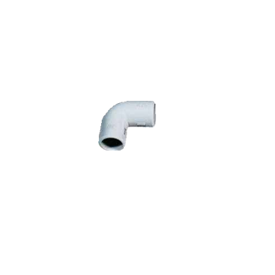 PVC flat pipe and accessories / opened 90 ° elbow