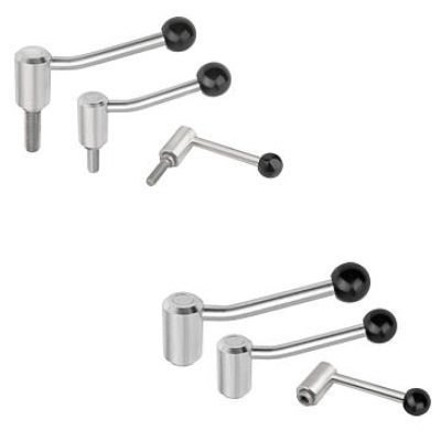 Clamping Lever Size:1 M08, A=88, Form:20°, Stainless Steel 1.4305 Uncoated,