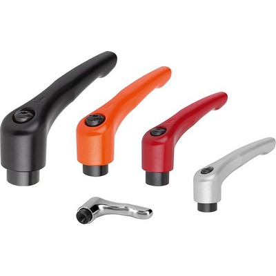 Flip Lever Bo.0 1/4-20X15, Zinc Red Ral3003 Plastic Coating,