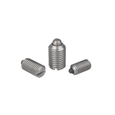 Ball Set Screw Spring Force D=M10 L=19, Stainless Steel, Stainless