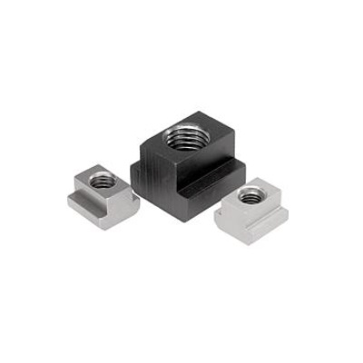 Nut For T Groove Din508, M16, Nb=18, Reclamation Steel 10 Uncoated (Black)