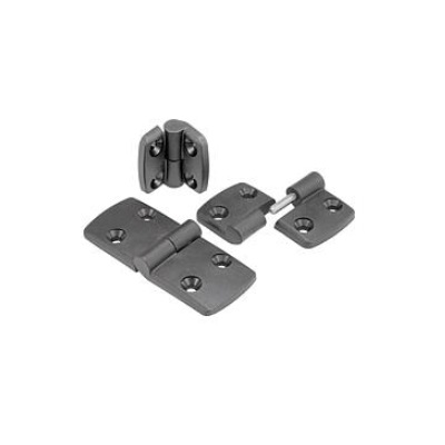 Hinge Removable, Left 55.5X48, Thermoplastic Black, Bil:Stainless