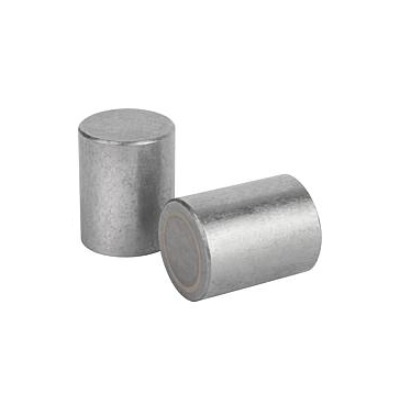 Magnet Rod Magnet, Round H=10, D=6, Alnico, Bil:Steel
