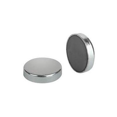 Magnet Pot Magnet D=13 ±0.15, H=4.5, Hard Ferrite, Round, Bil:Steel