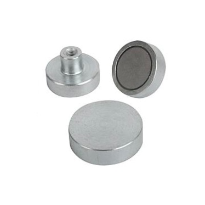 Magnet Pot Magnet M04, D=25 ±0.15, H1=14, Form:B, Smco, Round, Bil:Steel