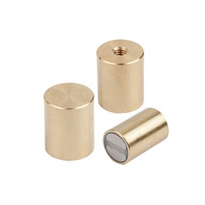 Magnet Rod Magnet, Round, D=8D1=M03, Form:B, Smco, Bil:Brass