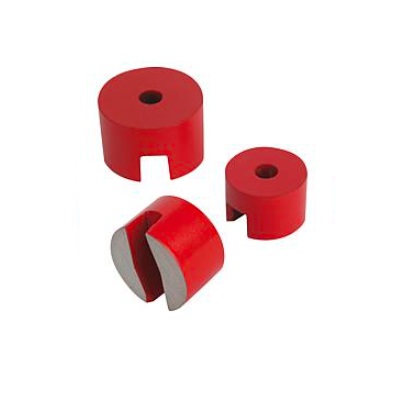 Magnet Button Magnet Alnico, Red, Round, D1=4.5, D=13