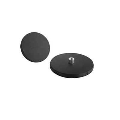 Magnet Pot Magnet M04 Ndfeb, Round, Bil:Rubber, Black, D=22