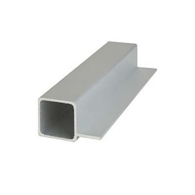 Four Corner Pipe Step, L=2000, A=25, S=2, Aluminum Silver Anodized Coated