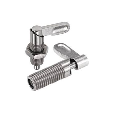 Lock Bolt, D=4, M10, Form:A Handle Uncoated Nut, Stainless Steel