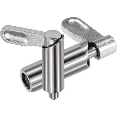 Lock Bolt Polished Model, D=4, 10, Form:E Handle Uncoated. Arm Straight,