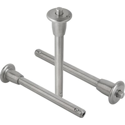 Ball Lock Pins With Mushroom Handle, D1=6, L=60, L1=7, L5=67, Stainless