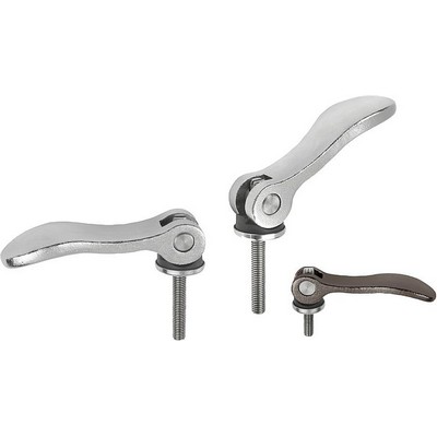 Eccentric Cam Clamp Adjustable Size 9 6-32X30, A=36.2, B=14.4, Stainless