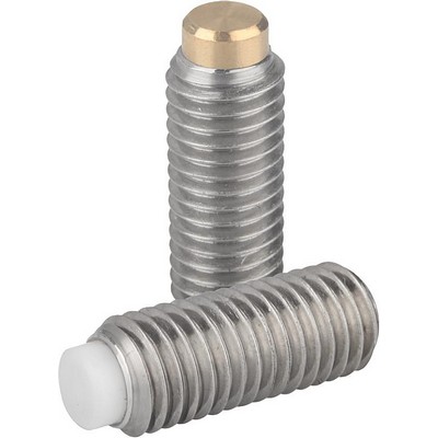 Pressure Bolt M05X40.5, Sw=2.5, Stainless Steel Uncoated, Bil:Brass