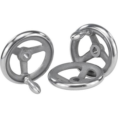 Handwheel Dın950, D1=160 Plug Hole D2=14H7, Gray Cast Iron, Bil:Steel, Impeller