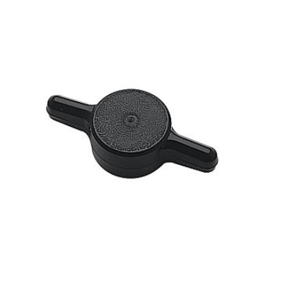Winged Handle H=10, A=38 Thermoplastic, Black, Inner Hexagon,