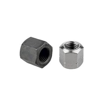 Old Nut 1.5D High Din6330, M05, Sw=9, Reclamation Steel 10 Uncoated (Black)