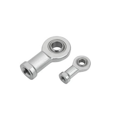 Articulated Head with Plain Bearing D1=M10 Reclamation Steel, Left Hand Threaded, Bil:Bearing