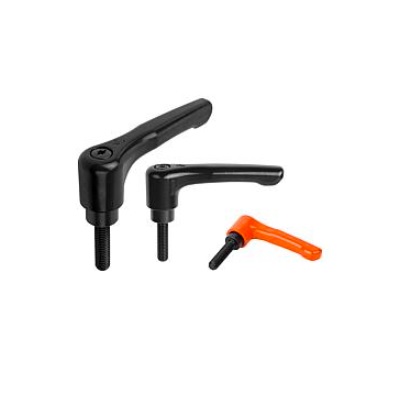 Flip Lever Flat Bo.2 M08X50, Zinc Black Silky Matte Plastic Coating,