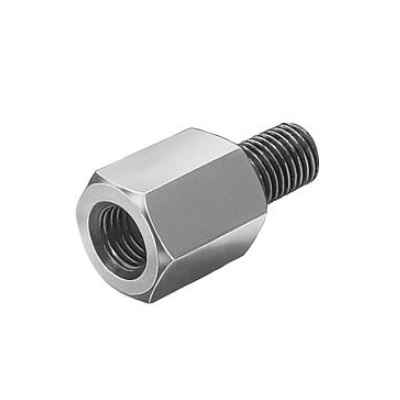 Extension Part Form:A, Internally Threaded and Externally Threaded D1=M08, D=M08, L=40, Sw=13,
