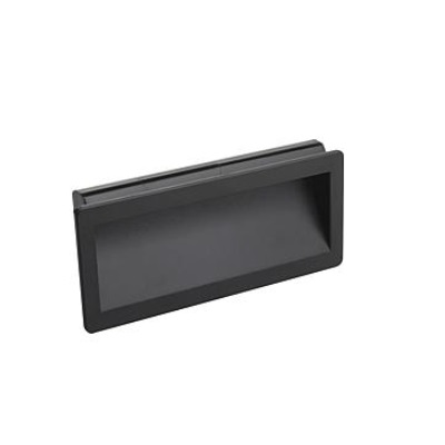 Recessed Handle, Pluggable, L1=187, H=79, Thermoplastic Black
