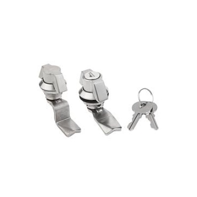 Quarter Turn Lock, H=18, Stainless Steel Uncoated