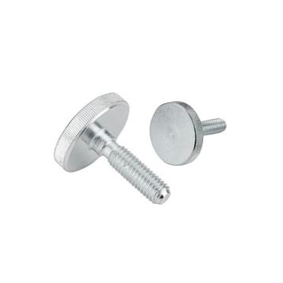 Knurled Screw Din653 / Din653-A Low Form, M03, L=12, D1=12, K=2.5, Steel