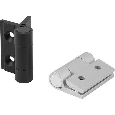 Spring Hinge Spring Close A=35, B=30, Aluminum Colorless Anodized Coated